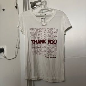 Brandy Melville Thank You Graphic T Shirt NWT